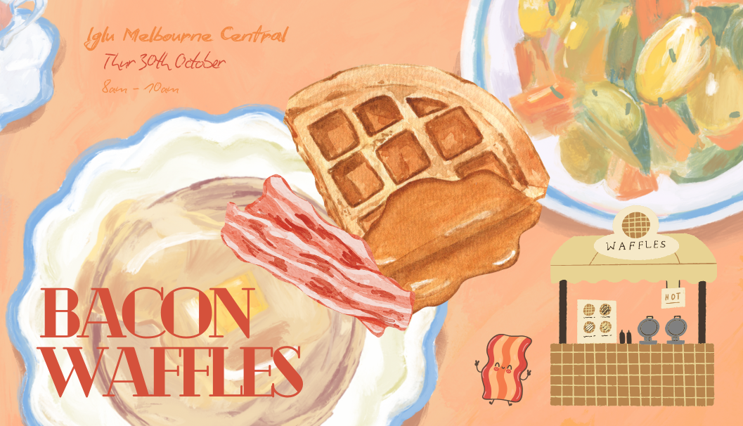 Special Brekkie: Bacon Waffles :P