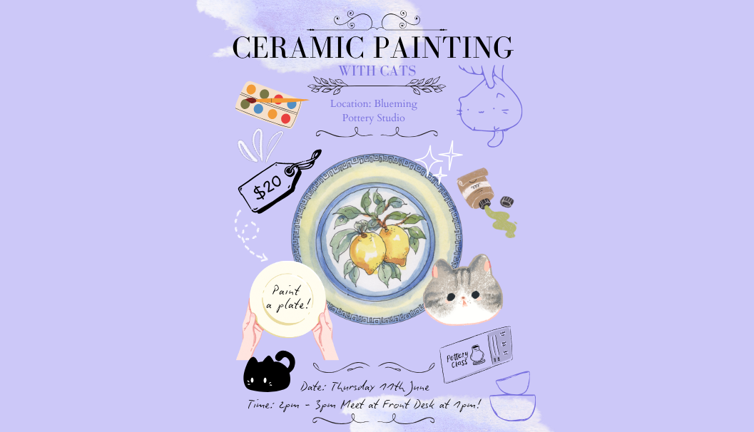 Ceramic Painting Workshop with Cats!
